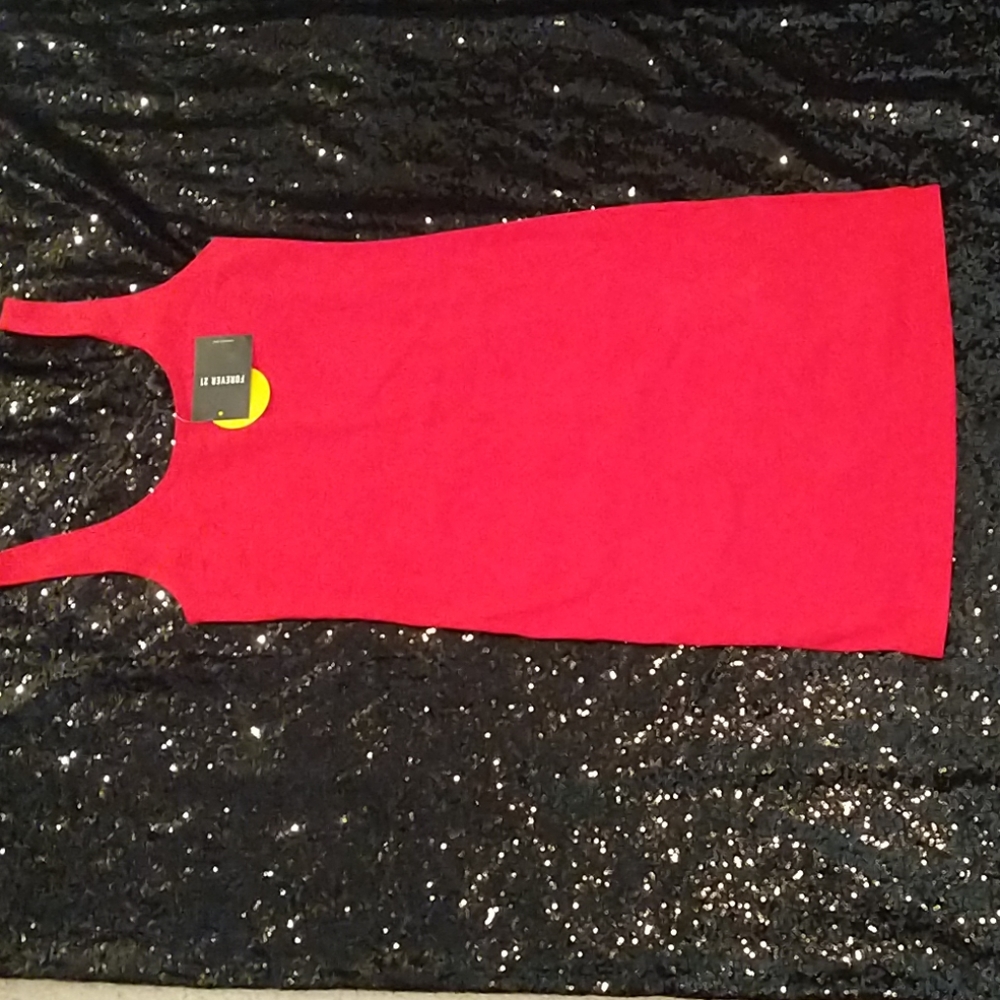 Red cotton tank dress 🤑